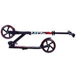 Самокат городской kick’n’roll, складной алюм.,колеса PU 205 мм, ABEС-7, нагрузка до 100 кг, подножка, цвет чёрный граффити, арт. А1-205.