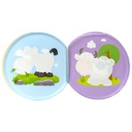 Книга для купания с проявл.картинками, Bondibon, "ФЕРМА", 14х13,5 см, пищалка, pvc
