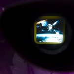 Очки 3D фиолетовые тм Bondibon, цветные cтереодиапозитивы 2 диска со слайдами космос и динозавры, CRD 19,8x21,4x8см, арт. MB8201.